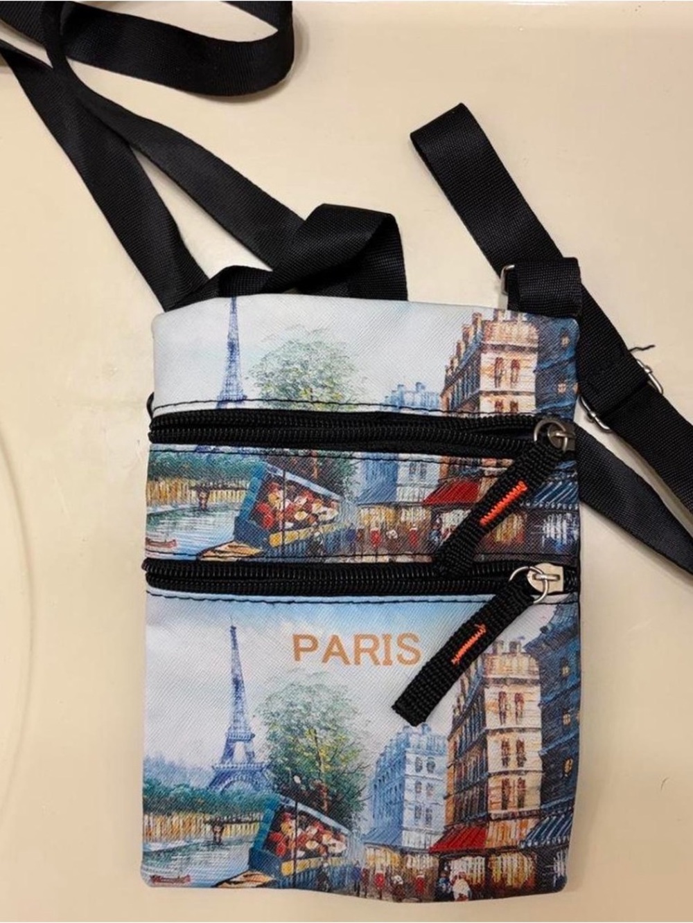 Paris Scenic Crossbody Bag for Men - Blue